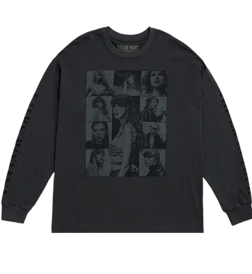 Taylor Swift The Eras Tour Black Long Sleeve Sweatshirt