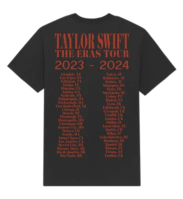 Taylor Swift The Eras Tour Black T-Shirt