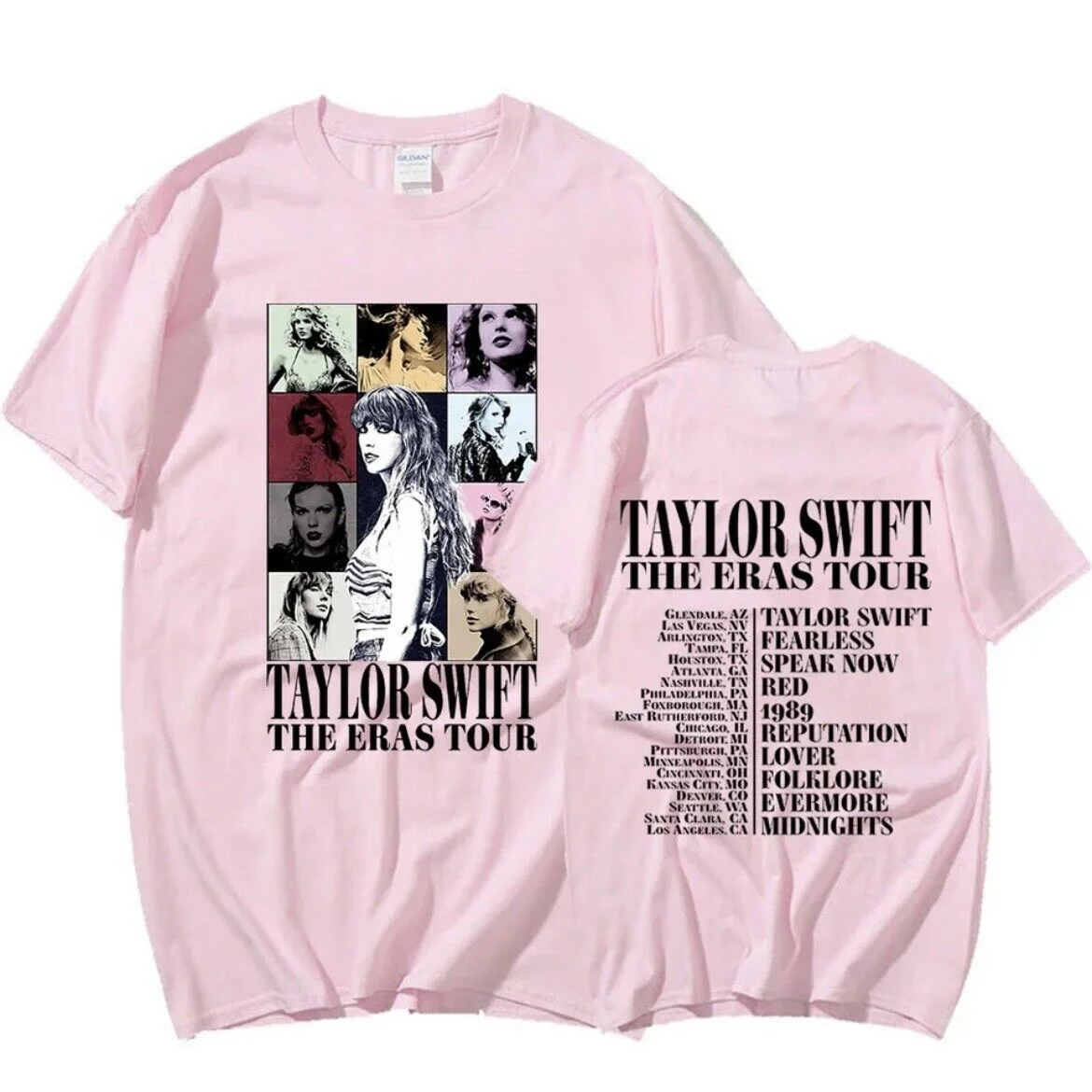 Taylor Swift The Eras Tour Pink T-shirt - The Eras Tour Merch